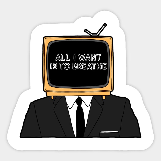 TV Head Sticker by Nerdpins